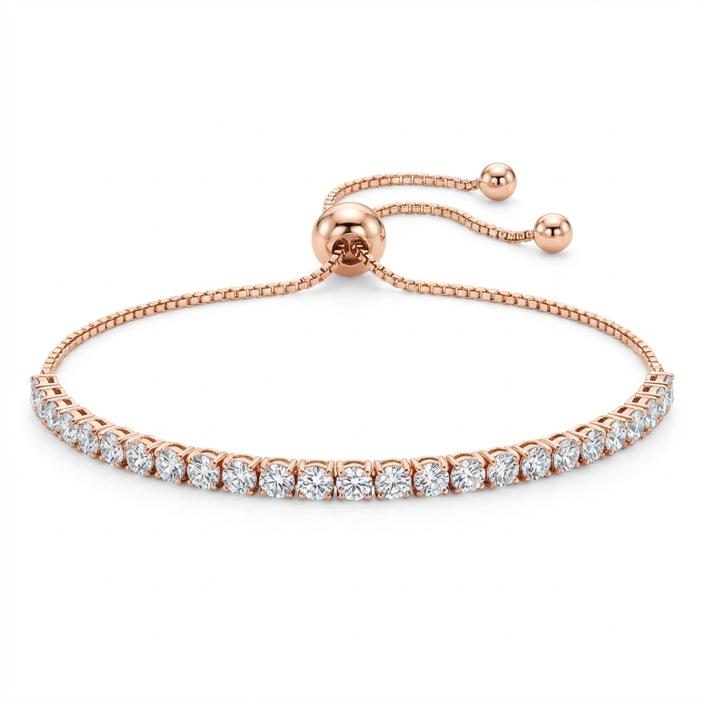 Moissanite Halo Station Bracelet